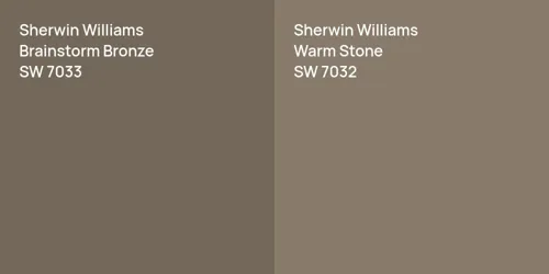 SW 7033 Brainstorm Bronze vs SW 7032 Warm Stone