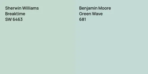 SW 6463 Breaktime vs 681 Green Wave