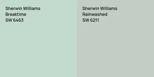 SW 6463 Breaktime vs SW 6211 Rainwashed