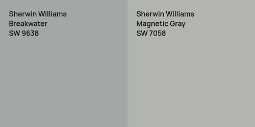 SW 9638 Breakwater vs SW 7058 Magnetic Gray