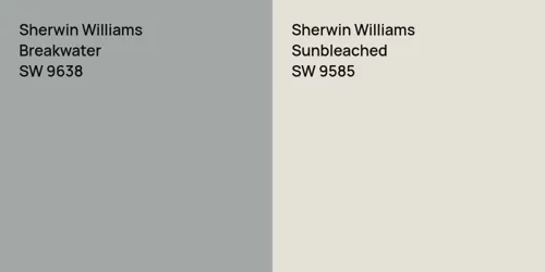 SW 9638 Breakwater vs SW 9585 Sunbleached