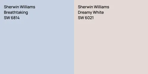 SW 6814 Breathtaking vs SW 6021 Dreamy White