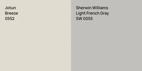 0552 Breeze vs SW 0055 Light French Gray