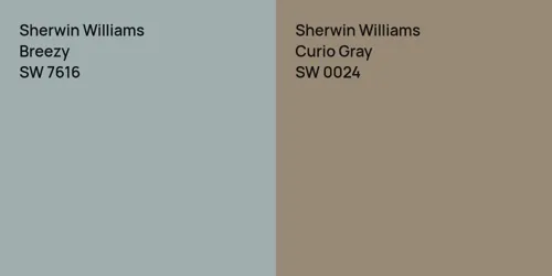 SW 7616 Breezy vs SW 0024 Curio Gray