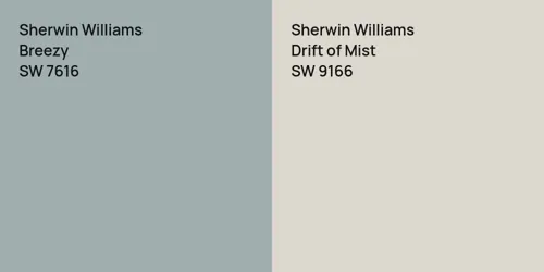 SW 7616 Breezy vs SW 9166 Drift of Mist