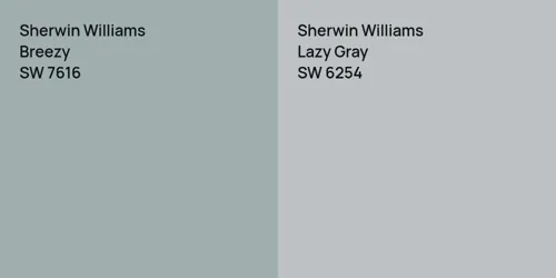 SW 7616 Breezy vs SW 6254 Lazy Gray