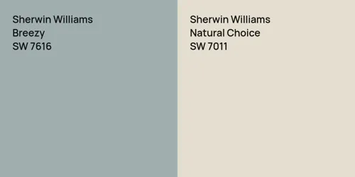 SW 7616 Breezy vs SW 7011 Natural Choice