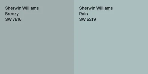 SW 7616 Breezy vs SW 6219 Rain