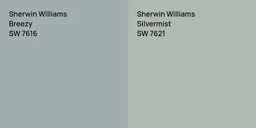 SW 7616 Breezy vs SW 7621 Silvermist