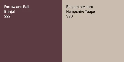 222 Brinjal vs 990 Hampshire Taupe