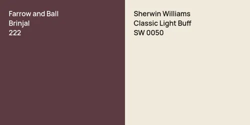 222 Brinjal vs SW 0050 Classic Light Buff