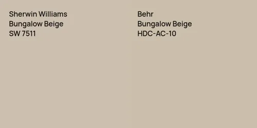 SW 7511 Bungalow Beige vs HDC-AC-10 Bungalow Beige