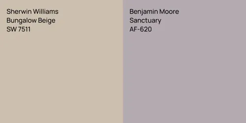 SW 7511 Bungalow Beige vs AF-620 Sanctuary