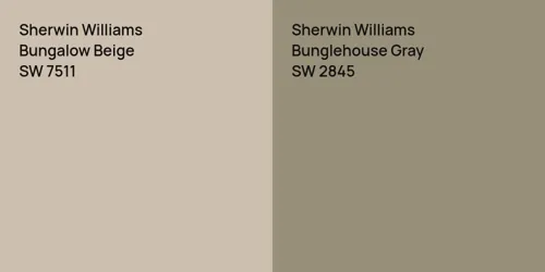 SW 7511 Bungalow Beige vs SW 2845 Bunglehouse Gray