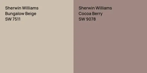 SW 7511 Bungalow Beige vs SW 9078 Cocoa Berry