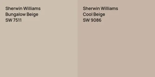 SW 7511 Bungalow Beige vs SW 9086 Cool Beige