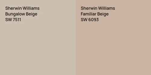 SW 7511 Bungalow Beige vs SW 6093 Familiar Beige