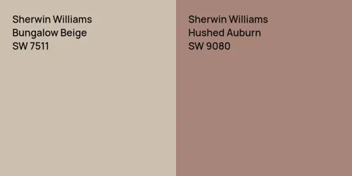 SW 7511 Bungalow Beige vs SW 9080 Hushed Auburn