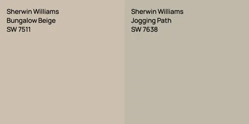 SW 7511 Bungalow Beige vs SW 7638 Jogging Path