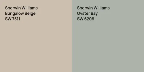 SW 7511 Bungalow Beige vs SW 6206 Oyster Bay