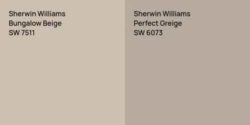 SW 7511 Bungalow Beige vs SW 6073 Perfect Greige