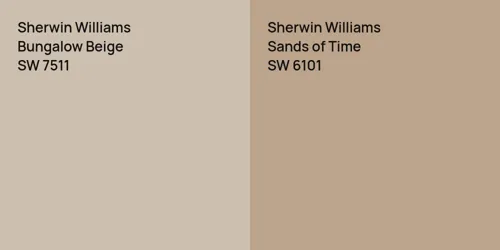 SW 7511 Bungalow Beige vs SW 6101 Sands of Time