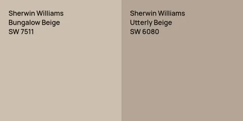 SW 7511 Bungalow Beige vs SW 6080 Utterly Beige