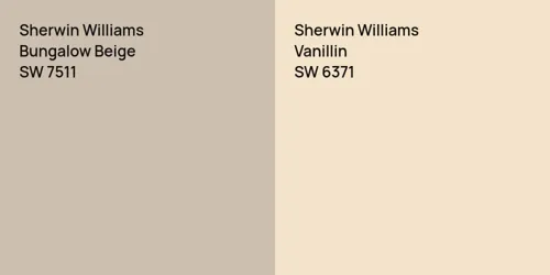 SW 7511 Bungalow Beige vs SW 6371 Vanillin