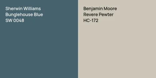 SW 0048 Bunglehouse Blue vs HC-172 Revere Pewter