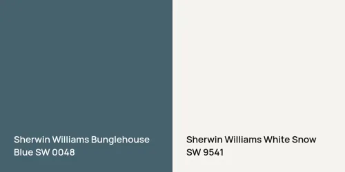 SW 0048 Bunglehouse Blue vs SW 9541 White Snow