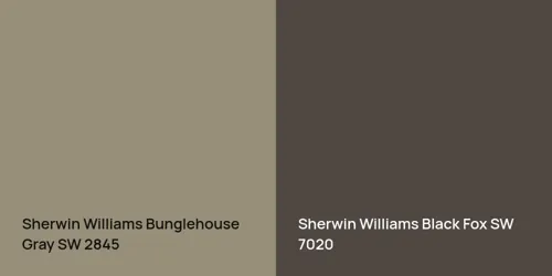 SW 2845 Bunglehouse Gray vs SW 7020 Black Fox