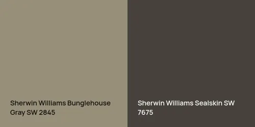 SW 2845 Bunglehouse Gray vs SW 7675 Sealskin