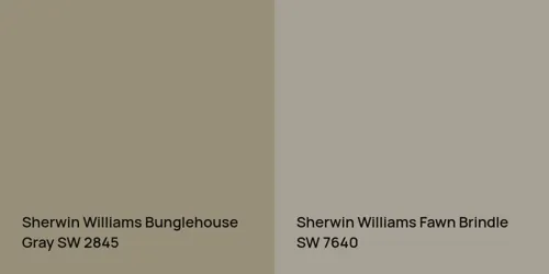 SW 2845 Bunglehouse Gray vs SW 7640 Fawn Brindle