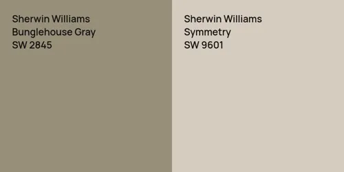 SW 2845 Bunglehouse Gray vs SW 9601 Symmetry