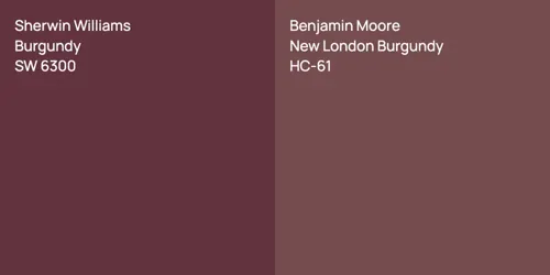 SW 6300 Burgundy vs HC-61 New London Burgundy