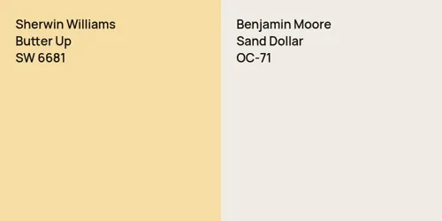 SW 6681 Butter Up vs OC-71 Sand Dollar