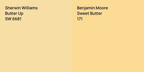 SW 6681 Butter Up vs 171 Sweet Butter