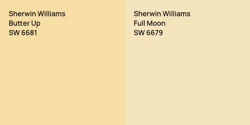 SW 6681 Butter Up vs SW 6679 Full Moon