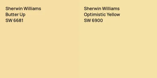 SW 6681 Butter Up vs SW 6900 Optimistic Yellow