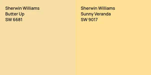 SW 6681 Butter Up vs SW 9017 Sunny Veranda