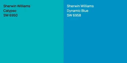 SW 6950 Calypso vs SW 6958 Dynamic Blue