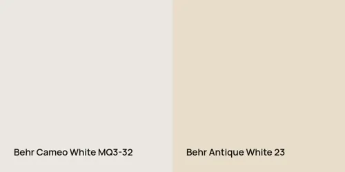 MQ3-32 Cameo White vs 23 Antique White