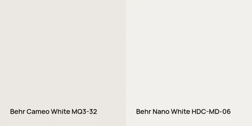 MQ3-32 Cameo White vs HDC-MD-06 Nano White