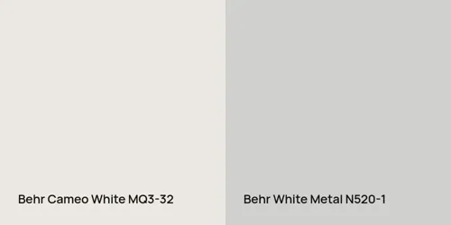 MQ3-32 Cameo White vs N520-1 White Metal