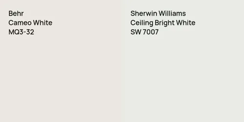 MQ3-32 Cameo White vs SW 7007 Ceiling Bright White