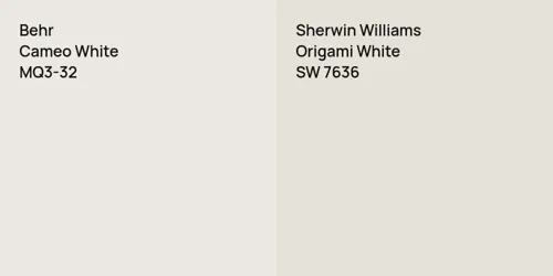 MQ3-32 Cameo White vs SW 7636 Origami White