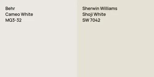 MQ3-32 Cameo White vs SW 7042 Shoji White