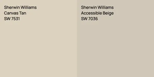 SW 7531 Canvas Tan vs SW 7036 Accessible Beige