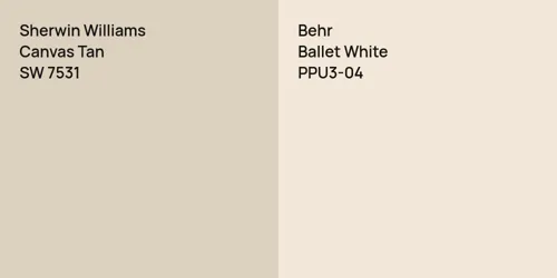 SW 7531 Canvas Tan vs PPU3-04 Ballet White