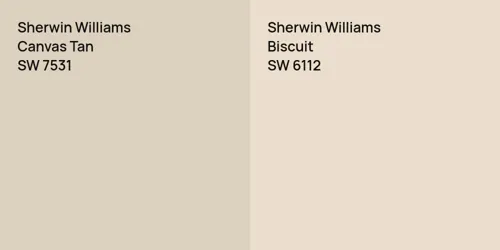 SW 7531 Canvas Tan vs SW 6112 Biscuit